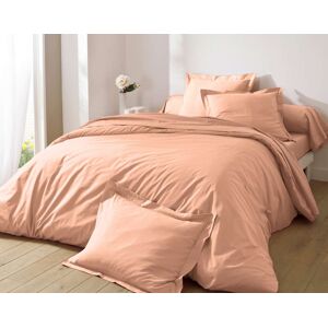 Becquet Housse de couette 260x240 en percale de coton rose nude