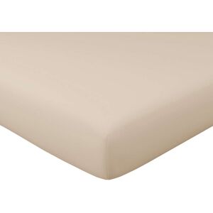 Becquet Drap-housse 160x200 en satin de coton beige