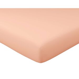 Becquet Drap-housse 140x190 en satin de coton rose nude - Publicité