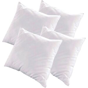 Olympe Lot de 4 oreillers 60x60 Duvet & Plumes Mi-fermes Blanc 60x16x60cm