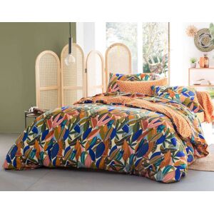 Becquet Housse de couette réversible 140x200 multicolore en percale de coton Multicolore 200x1x140cm