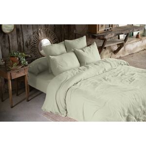 Home collection Housse de couette gaze de coton vert 200x200 cm