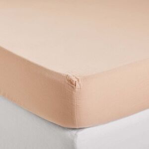 Madura Drap Housse en Coton Peche rose 160x200 cm