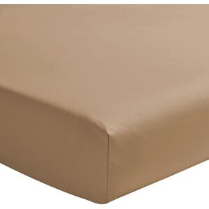 Essix Drap housse en percale de coton beige 2x70x190 - Publicité