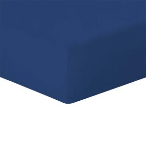 Febronie Drap housse lin lavé 160x200x30 bleu indigo