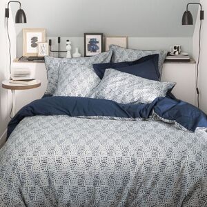 Essix Parure, housse + taie rectangle en coton bleu 200x200