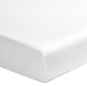 Alexandre Turpault Drap housse en satin de coton blanc 160x200 - Publicité