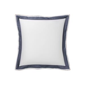 Alexandre Turpault Taie d'oreiller en satin de coton blanc/bleu 65x65 - Publicité