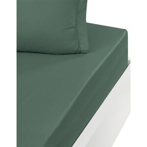 Sensei Maison Drap housse uni en satin de coton 120 fils bo eucalyptus 160x200 cm