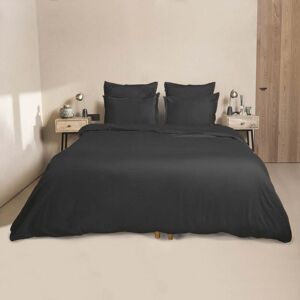 Febronie Housse de couette satin de coton 240x220 gris ardoise