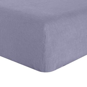 Housse De Reve Drap housse 2 personnes en lin francais - lin lave gris 180x200 cm