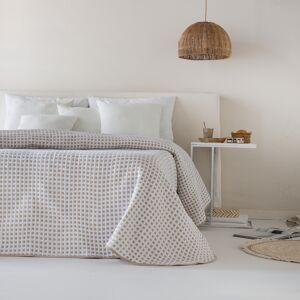 Ethere Couvre lit en coton lin beige 235x270 - Publicité