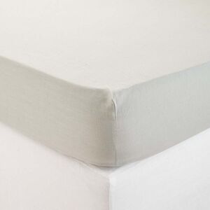 Madura Drap Housse en Coton Calcaire 180x200 cm