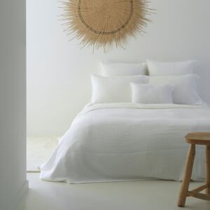 Maison d'été Dessus de lit gaze de coton blanc 255X270 CM Blanc 270x1x255cm