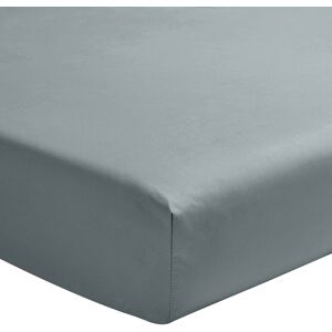 A demain Drap housse en percale de coton vert d'eau 140x200