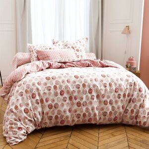 Becquet Housse de couette 260x240 rose en coton Rose 240x1x260cm