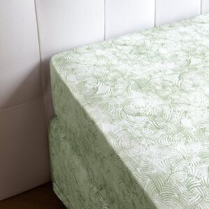 Anne de Solène Drap housse percale vert clair 140x200 cm