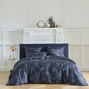 Anne de Solene Housse de couette satin bleu fonce 240x220 cm