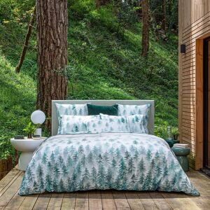 Anne de Solene Housse de couette percale vert fonce 260x240 cm