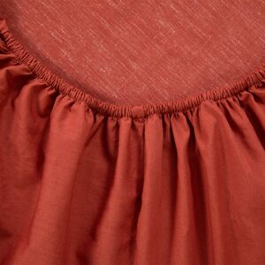 Olivier Desforges Drap housse pour lit articule en percale de coton rouge 180 x 200 cm