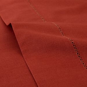 Olivier Desforges Drap plat en percale de coton rouge 240 x 300 cm