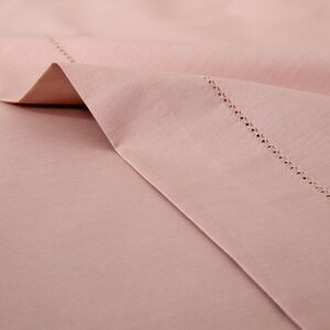 Olivier Desforges Drap plat en percale de coton rose 240 x 300 cm