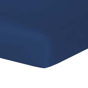 Febronie Drap housse satin de coton 180x200x40 bleu indigo - Publicité
