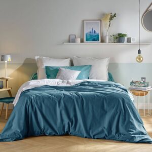 CAMIF Housse de couette en coton Bio bleu mineral 260 x 240 cm