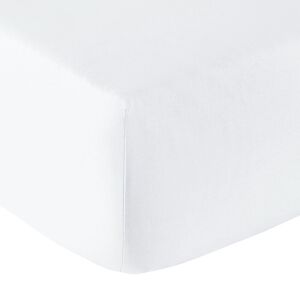 Anne de Solene Drap housse coton blanc 180x200 cm