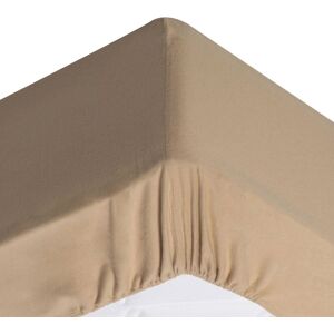 Becquet Drap-housse grand bonnet 180x200x32 beige en coton - Publicité