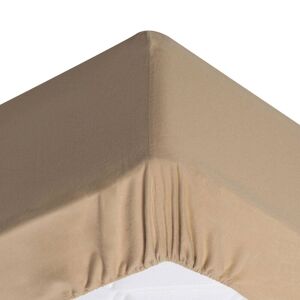 Becquet Drap-housse grand bonnet 160x200x32 beige en coton - Publicité