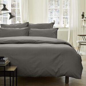 Essix Housse de couette en satin de coton gris 140x200