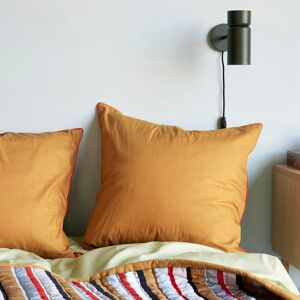 Hübsch Linge de lit en coton orange et vert 80x80, 140x200cm