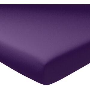 Becquet Drap-housse grand bonnet 160x200x40 violet en coton