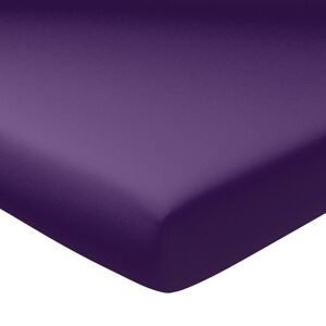 Becquet Drap-housse grand bonnet 160x200x40 violet en coton - Publicité