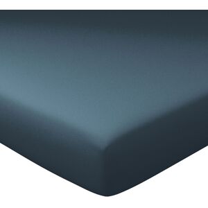 Becquet Drap-housse grand bonnet 180x200x32 bleu orage en lin