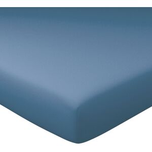 Becquet Drap-housse grand bonnet 180x200x40 bleu ocean en coton