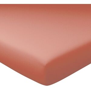 Becquet Drap-housse grand bonnet 160x200x32 rose blush en lin