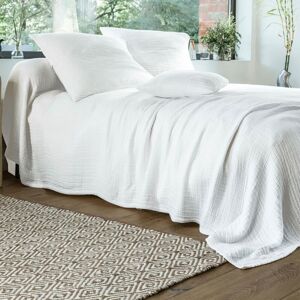 Becquet Jete de lit 250x250 blanc en coton