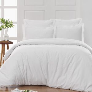 Sensei Maison Housse de couette satin coton-tencel 200 fils Blanc 240x220 cm