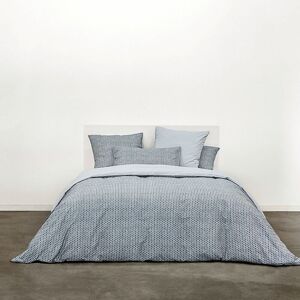 Anne de Solene Parure de lit percale bleu fonce 140x200 + 65x65 cm