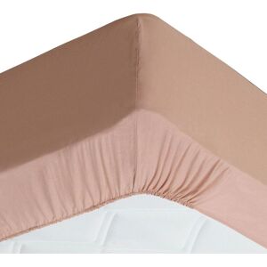 Becquet Drap-housse grand bonnet 90x200x32 rose blush en lin