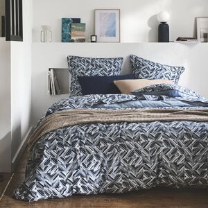 Essix Parure de lit imprimee en percale de coton bleu 260x240 cm