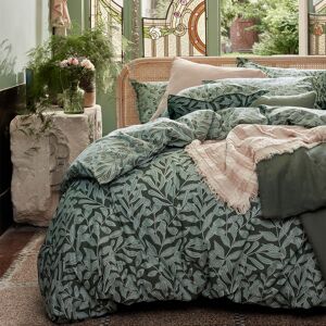 Essix Parure de lit imprimee en coton vert 240x220 cm