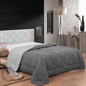 Couette En Microfibre Bicolore 240x200cm gris Herzberg HG2420BCO-GREY - Publicité