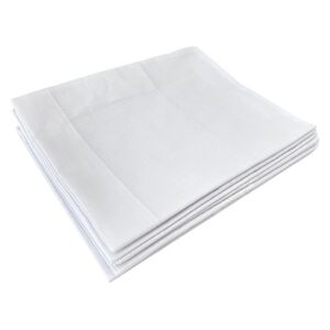 Lot de 6 taies d'oreiller 50x70, modèle portefeuille avec retour de 5 cm, blanc, Percale 180 TC, 50% coton/50% polyester - Publicité