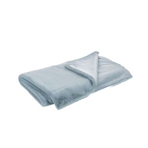 AMADEUS Plaid luxe bleu glacier 130x170 cm - Rectangle Polyester Amadeus 130x1 cm