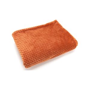 AMADEUS Plaid Damier Terracotta 130x170 - Marron Rectangle Polyester Amadeus 130x1 cm