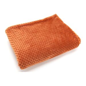 Plaid Damier Terracotta 130x170 -  Marron Rectangle Polyester Amadeus 130x1 cm - Publicité