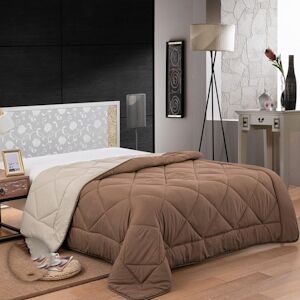 Couette En Microfibre Bicolore 240x200cm marron Herzberg HG2420BCO-BRU - Publicité